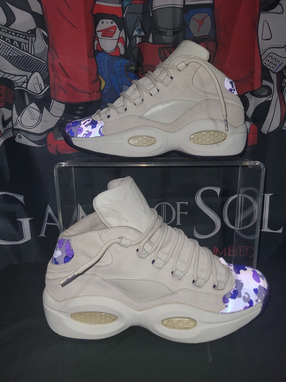 Reebok Question Mid Sneakers Cam'Ron DipSet Purple Camo